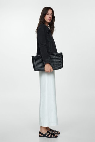 Blouson jean poches - Noir