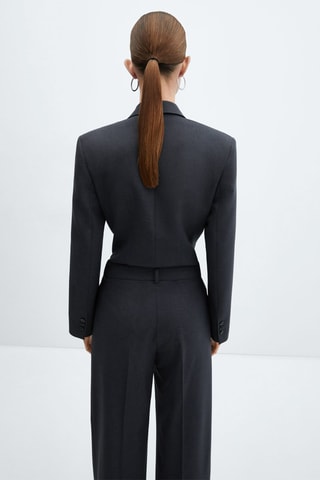 Body blazer cintré laine - Gris