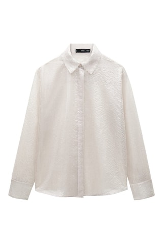 Chemise à sequins semi-transparente - Écru