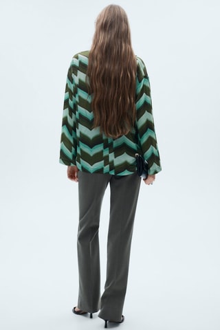 Chemise imprimée fluide - Vert