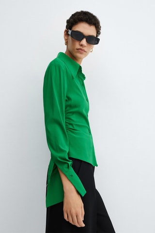 Chemise détail froncé - Vert