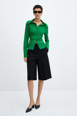 Chemise détail froncé - Vert