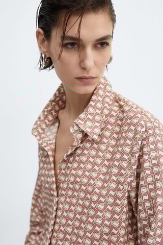 Chemise fluide regular-fit - Rouge orangé