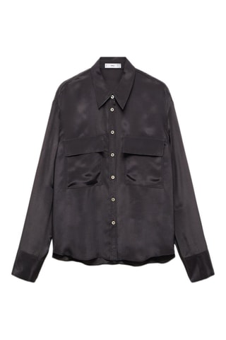 Chemise fluide à poches - Noir