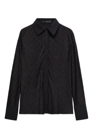 Chemise texturée boutons - Noir
