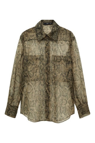 Chemise organza serpent - Écru