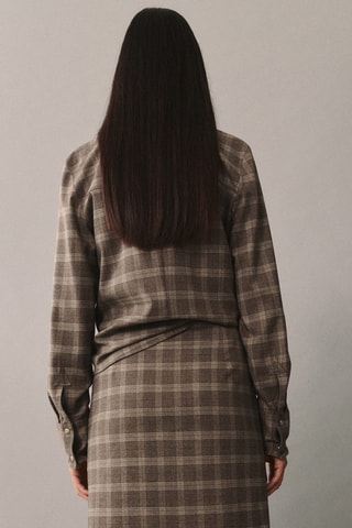 Surchemise carreaux poches - Beige