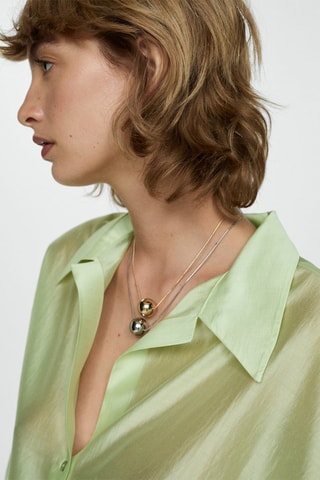 Chemise Lyocell satinée - Vert