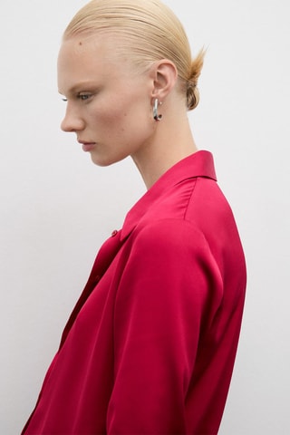 Chemise fluide satinée - Fuchsia