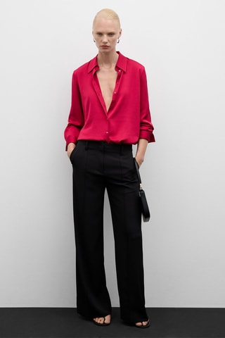 Chemise fluide satinée - Fuchsia