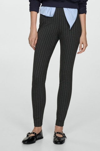 Legging taille haute rayures - Gris