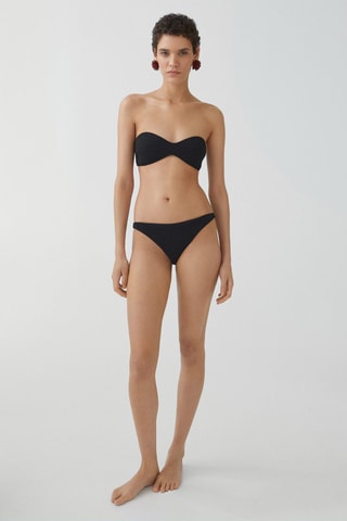 Culotte bikini classique texturée - Noir