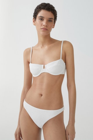 Culotte bikini brésilienne texturée - Blanc