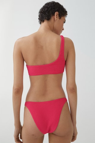 Culotte bikini classique texturée - fuchsia