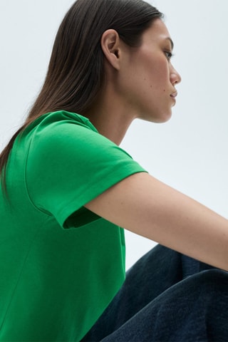 T-shirt coton manches courtes - Vert