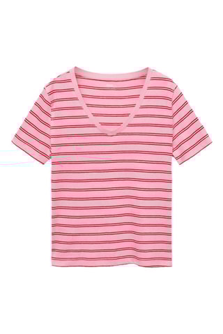 T-shirt coton manches courtes - Rose