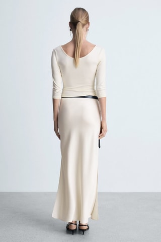 T-shirt manches trois-quarts - Écru