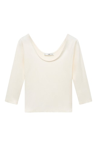 T-shirt manches trois-quarts - Écru