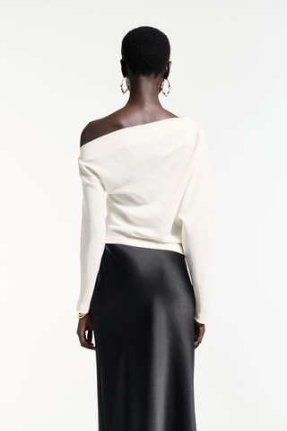 Blouse asymétrique détail froncé - Écru