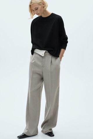 Sweat-shirt coutures décoratives - Noir