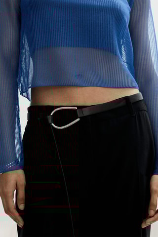 Pull-over semi-transparent top combiné - Bleu électrique