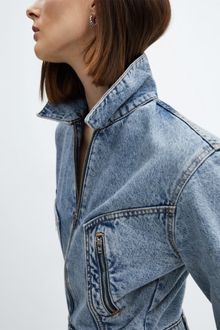 Combinaison jean fermeture éclair - Bleu moyen