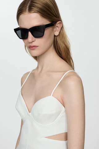 Combinaison bretelles ouvertures latérales - Blanc