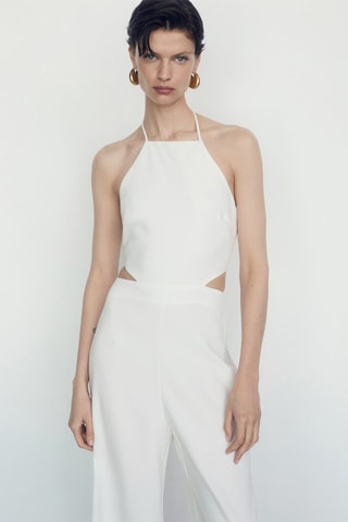 Combinaison emmanchures américaines ouvertures - Blanc cassé