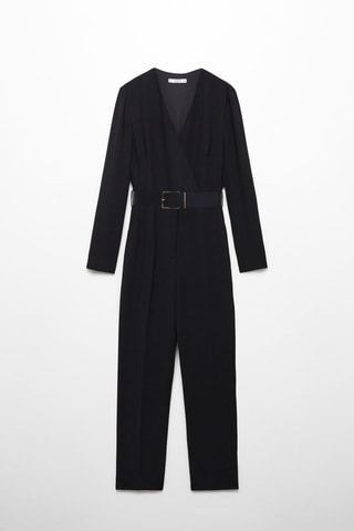 Combinaison cache-cœur ceinture - Noir