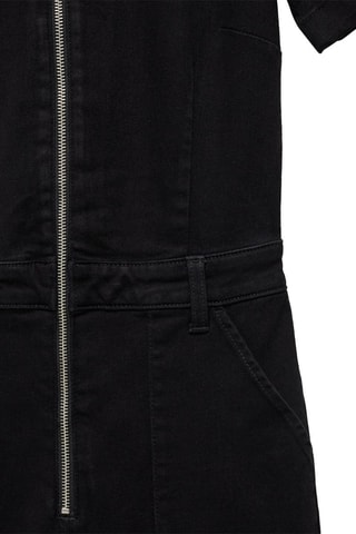 Combinaison jean fermeture éclair - Denim Noir