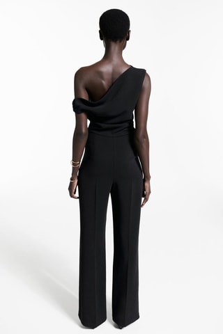 Combinaison asymétrique détail drapé - Noir