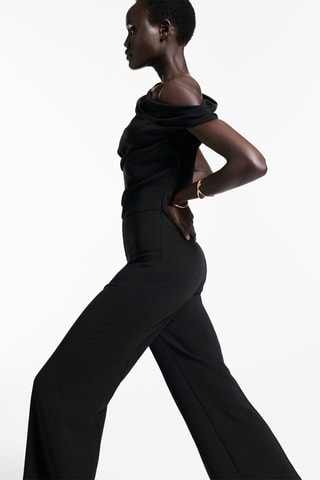 Combinaison asymétrique détail drapé - Noir