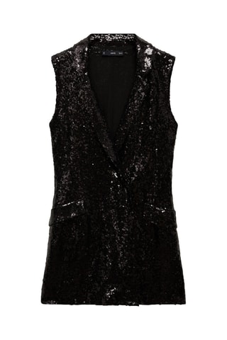 Combinaison paillettes revers - Noir