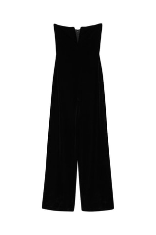 Combinaison bustier velours - Noir