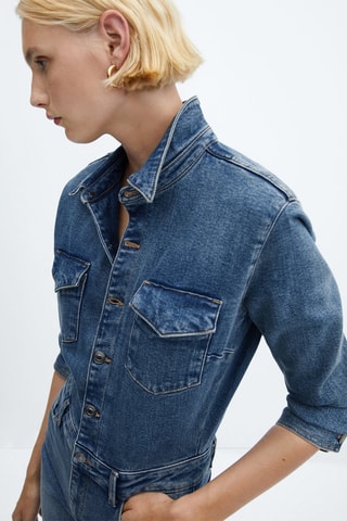 Combi-pantalon en jean Bleu