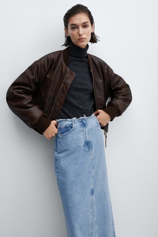 Jupe longue en jean Bleu