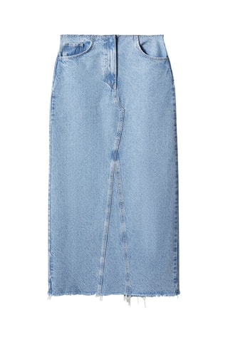 Jupe longue en jean Bleu