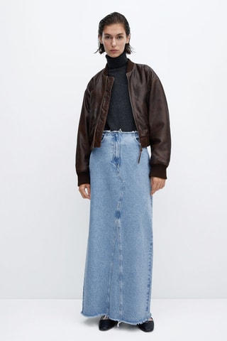 Jupe longue en jean Bleu