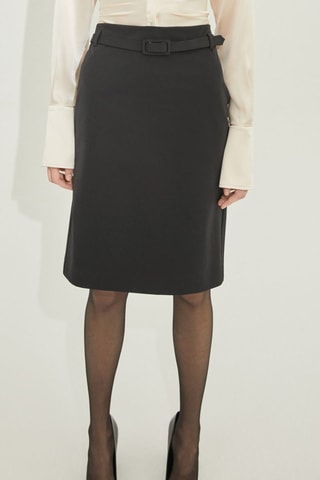 Jupe crayon ceinture Noir