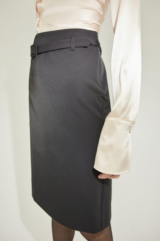 Jupe crayon ceinture Noir