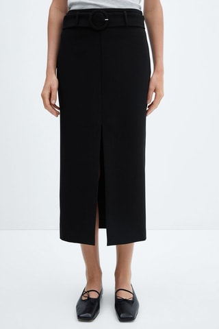 Jupe fendue ceinture Noir