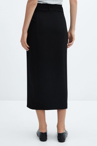 Jupe fendue ceinture Noir