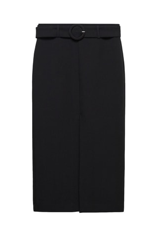 Jupe fendue ceinture Noir