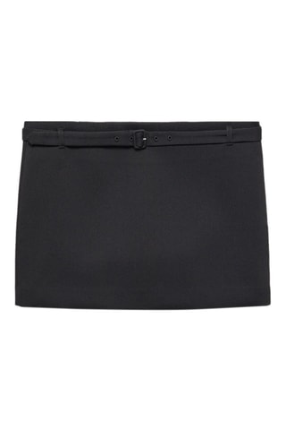 Minijupe droite ceinture Noir