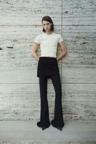 Minijupe droite ceinture Noir