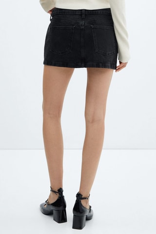Minijupe en jean taille basse Noir