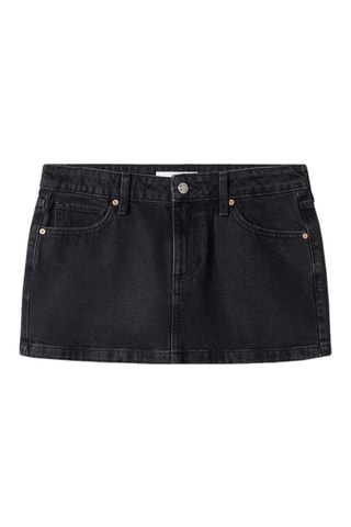 Minijupe en jean taille basse Noir