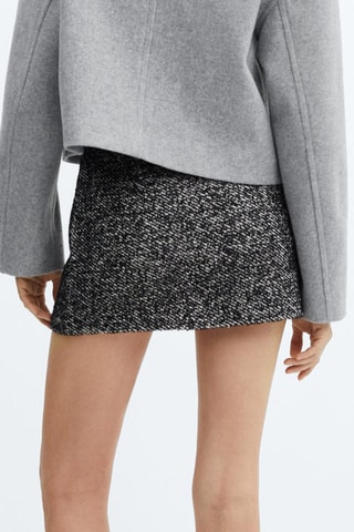 Minijupe jaspée - Noir