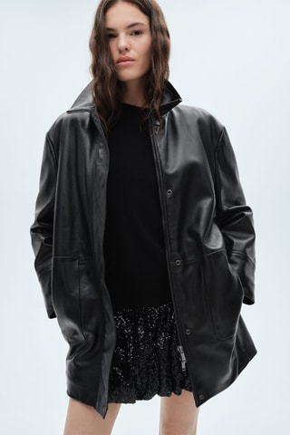 Minijupe boule paillettes - Noir