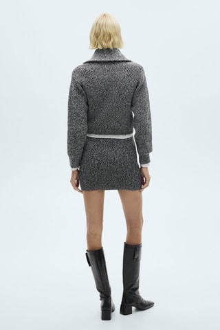 Minijupe maille chinée - Noir